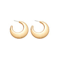 Smooth Metal C Shape Stud Earrings Iron Geometric Round Minimalist Light Luxury Ear Jewelry view 5