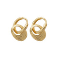 Minimalist Modern Textured Oval Metal Earrings Geometric Casual Fashion Ear Cuffs view 5
