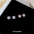 Elegant Copper Zircon Flower Stud Earrings With Silver Needle, Fashion OL Light Luxury Jewelry view 3