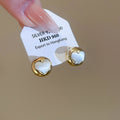 Copper Heart Stud Earrings For Women, Minimalist Fashion OL Daily Commuter Jewelry view 2