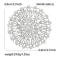Alloy Rhinestone Sunflower Brooch Pin For Dress And Suit Decoration view 5
