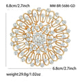Alloy Rhinestone Sunflower Brooch Pin For Dress And Suit Decoration view 4