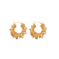 Gold Plated Copper Zircon Twisted Round Hoop Earrings For Women Geometric European Style view 5