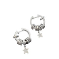 Light Luxury Copper Zircon Star Tassel Ear Cuff Drop Earrings For Women view 5