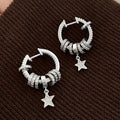 Light Luxury Copper Zircon Star Tassel Ear Cuff Drop Earrings For Women view 1