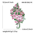 Alloy Full Rhinestone Large Glass Brooch Pin For Vintage Clothing view 5