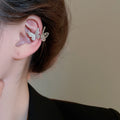 Korean Style Copper Zircon Butterfly Clip-on Earrings For Women Light Luxury Ear Cuffs view 3