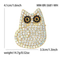 Classic Alloy Rhinestone Cat Brooch Pin For Sweaters And Cardigans view 5