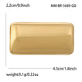 Smooth Alloy Liquid Rectangle Brooch Pin For Fashion Apparel view 4
