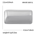 Smooth Alloy Liquid Rectangle Brooch Pin For Fashion Apparel view 5