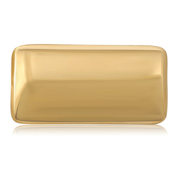 Smooth Alloy Liquid Rectangle Brooch Pin For Fashion Apparel