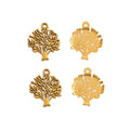 Zinc Alloy Tree Circle Charm Pendant for DIY Necklace Bracelet Jewelry Making view 2