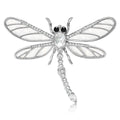 Metal Alloy Rhinestone Dragonfly Brooch Pin For Women's Suit And Coat view 2