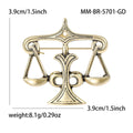 Metal Libra Zodiac Brooch Pin For Party Banquet Gifts view 4