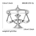 Metal Libra Zodiac Brooch Pin For Party Banquet Gifts view 5