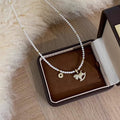 Light Luxury Faux Pearl Beaded Necklace With Zircon Horse Pendant Clavicle Chain view 2