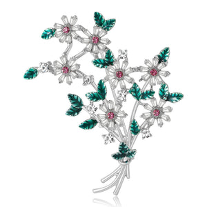 Alloy Enamel Daisy Brooch Pin For Dresses And Cardigans