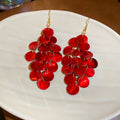 Vacation Style Shell Round Tassel Drop Earrings For Women, Geometric Boho Ear Hook Jewelry view 2