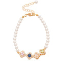 Light Luxury Copper Zircon Flower Star Bangle, Sparkling Fashion Bracelet For Daily Wear view 5