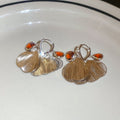 French Vintage Faux Crystal Petal Tassel Drop Earrings, Elegant Floral Silver Needle Design view 4