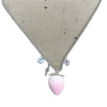 Stainless Steel Zircon Velvet Strawberry Sweater Necklace Elegant Old Money Style Choker For Women view 5