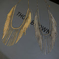 Old Money Style Alloy Geometric Tassel Necklace, Minimalist Fashion Collarbone Chain view 4