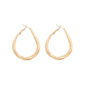 Minimalist Twisted Iron Waterdrop Hoop Earrings With Silver Pins Light Luxury Dangle Style view 5