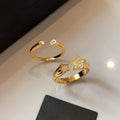 Gold Plated Zircon Star Open Ring For Women view 4
