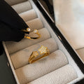 Gold Plated Zircon Star Open Ring For Women view 2