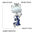 Alloy Rhinestone Fox Brooch Pin For Vintage Clothing Accessories view 4