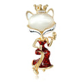 Alloy Rhinestone Fox Brooch Pin For Vintage Clothing Accessories view 1