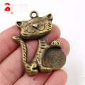 Gold Zinc Alloy Charm Pendant No.677680 for DIY Necklace Bracelet Jewelry Making view 3