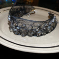 Dark Chiffon Rhinestone Waterdrop Flower Choker Necklace Light Luxury Collarbone Jewelry view 2