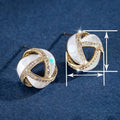 Shiny Oil Painted Stud Earrings For Women, French Elegant Light Luxury Fashion Jewelry view 4
