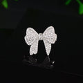 Korean Style Sparkling Zircon Bow Brooch Copper Elegant Light Luxury Fashion Pin Accessory view 4