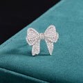 Korean Style Sparkling Zircon Bow Brooch Copper Elegant Light Luxury Fashion Pin Accessory view 2