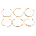 Light Luxury Smooth Round Open Metal Bangle Jewelry Set For Women view 5