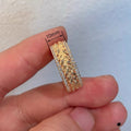 Elegant Vintage Gold Wheat Ear Copper Ring For Women, Light Luxury Unique Index Finger Jewelry view 4