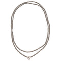 French Vintage Faux Pearl Multilayer Sweater Necklace, Old Money Round Beaded Geometric Choker view 5