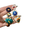 Vintage Alloy Heart Round Asymmetric Stud Earrings With Steel Pins, Bold European Style view 5