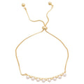 Elegant French Style Zircon Flower Imitation Pearl Geometric Bangle For Women view 5