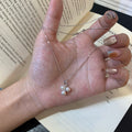 Light Luxury Faux Pearl Necklace With Zircon Three Petal Flower Round Geometric Pendant for Women view 3