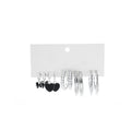 C Shaped Geometric Faux Pearl Earrings Set For Women, Gold Silver Niche Design Hoop Earrings view 5