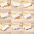 C Shaped Geometric Faux Pearl Earrings Set For Women, Gold Silver Niche Design Hoop Earrings view 1