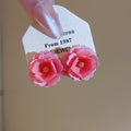 Sweet Resin Flower Stud Earrings With Silver Needle Minimalist Fresh Fashion Floral Jewelry view 2