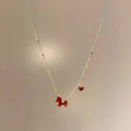Gold Plated Acetate Horse Pendant Necklace Old Money Style Everyday Commuter Collarbone Chain view 4