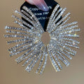 Alloy Rhinestone Fan Shape Stud Earrings Irregular Geometric Statement Jewelry For Women view 2