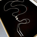 Adjustable Long Copper Spiral Letter Sweater Necklace For Women Light Luxury Casual Pendant view 2