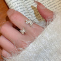 Korean Style Copper Zircon Butterfly Open Ring Light Luxury Elegant Adjustable Index Jewelry view 1