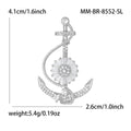 Alloy Rhinestone Anchor Brooch For Men's And Women's Suit Decoration view 5